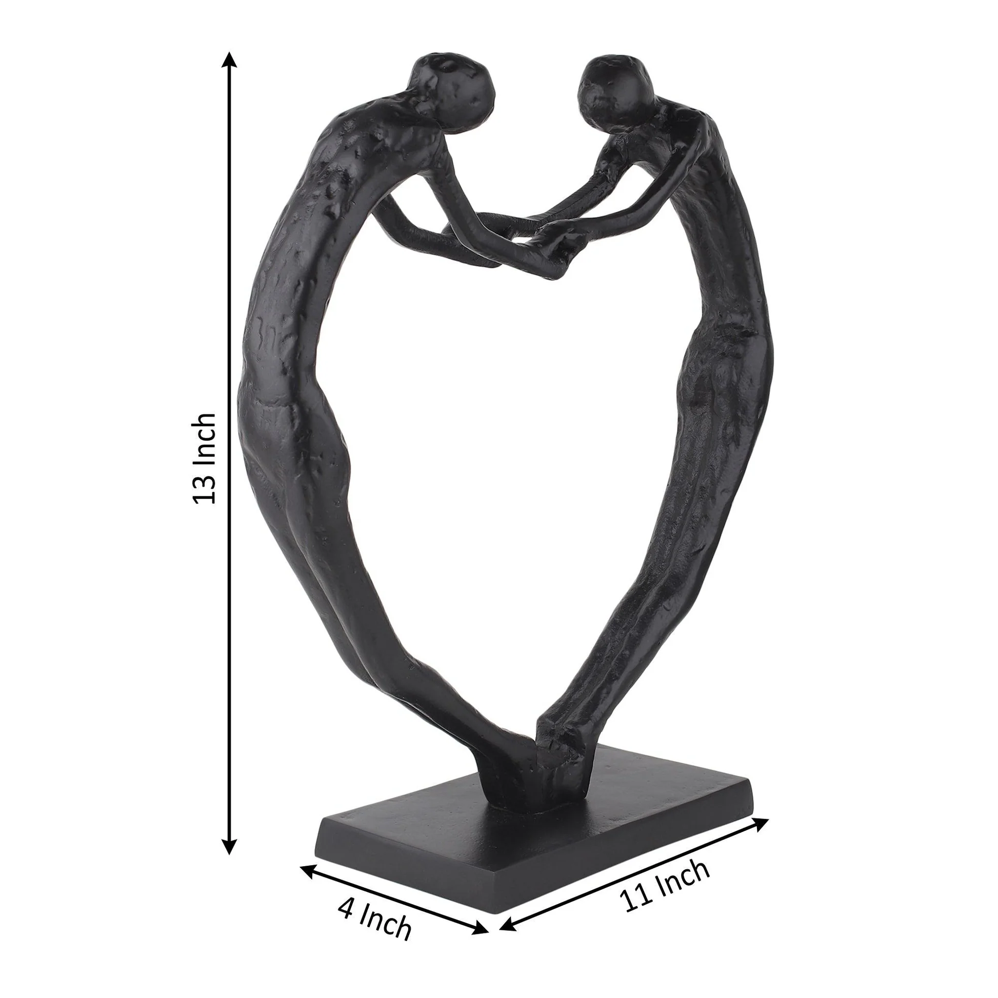 Heartfelt Harmony Designer Sculpture | Decorative Showpiece for Living Room | Romantic Sculpture - Image 3