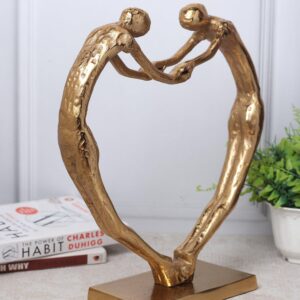 Heartfelt Harmony Designer Sculpture | Decorative Showpiece for Living Room | Romantic Sculpture